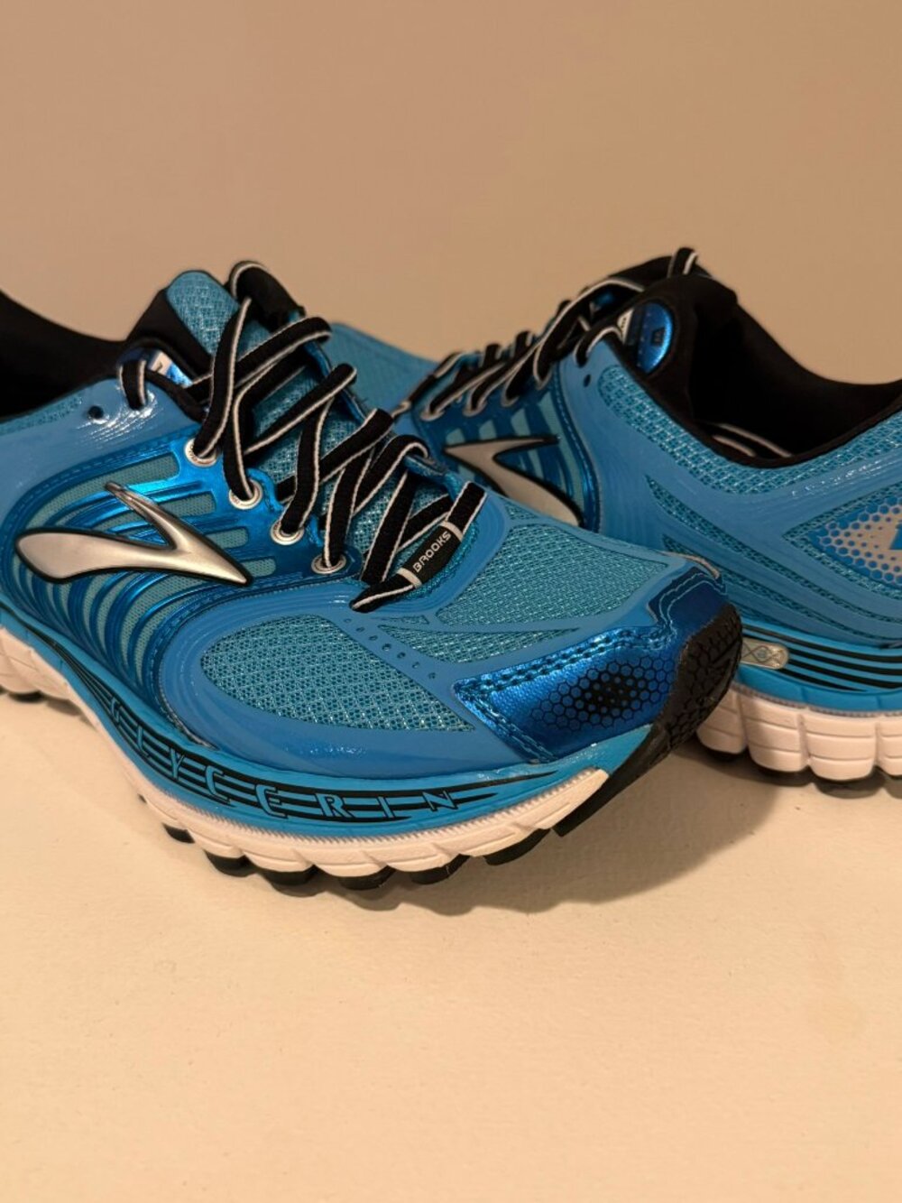 Brooks Glycerin 11 Running Shoes NWT Women 8 Blue White Silver - Picture 6 of 7